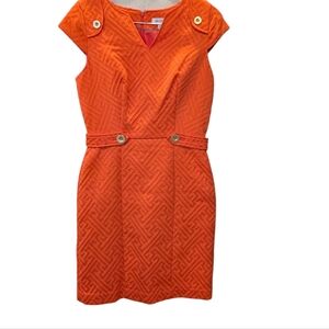 LIZ CLAIBLORNE Elegant Orange Women's Dress